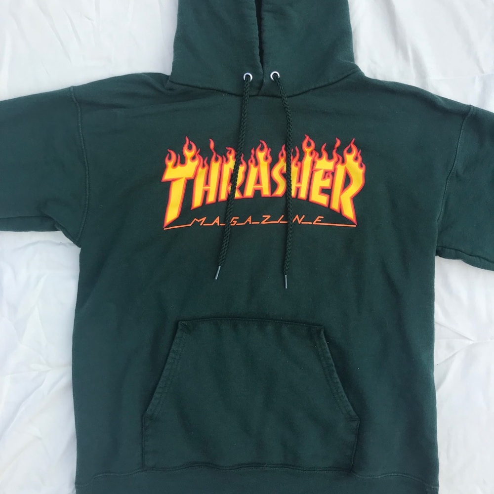 Olive Green Thrasher Hoodie